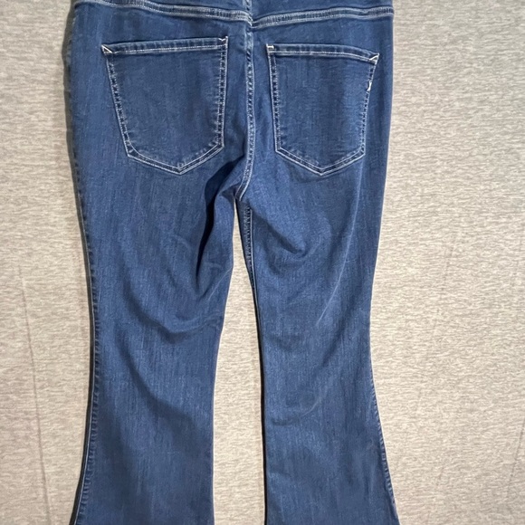 Express Blue Flare Wide Leg Jeans - Picture 3 of 7